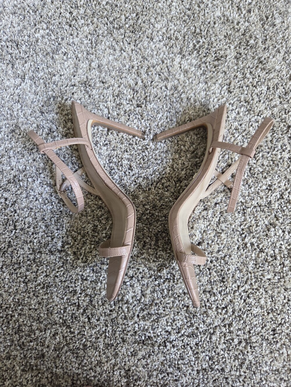 Sam Edelman Women's Doran Heeled Sandal Maple Sugar Croco Tan Nude Size 10 - Picture 7 of 11